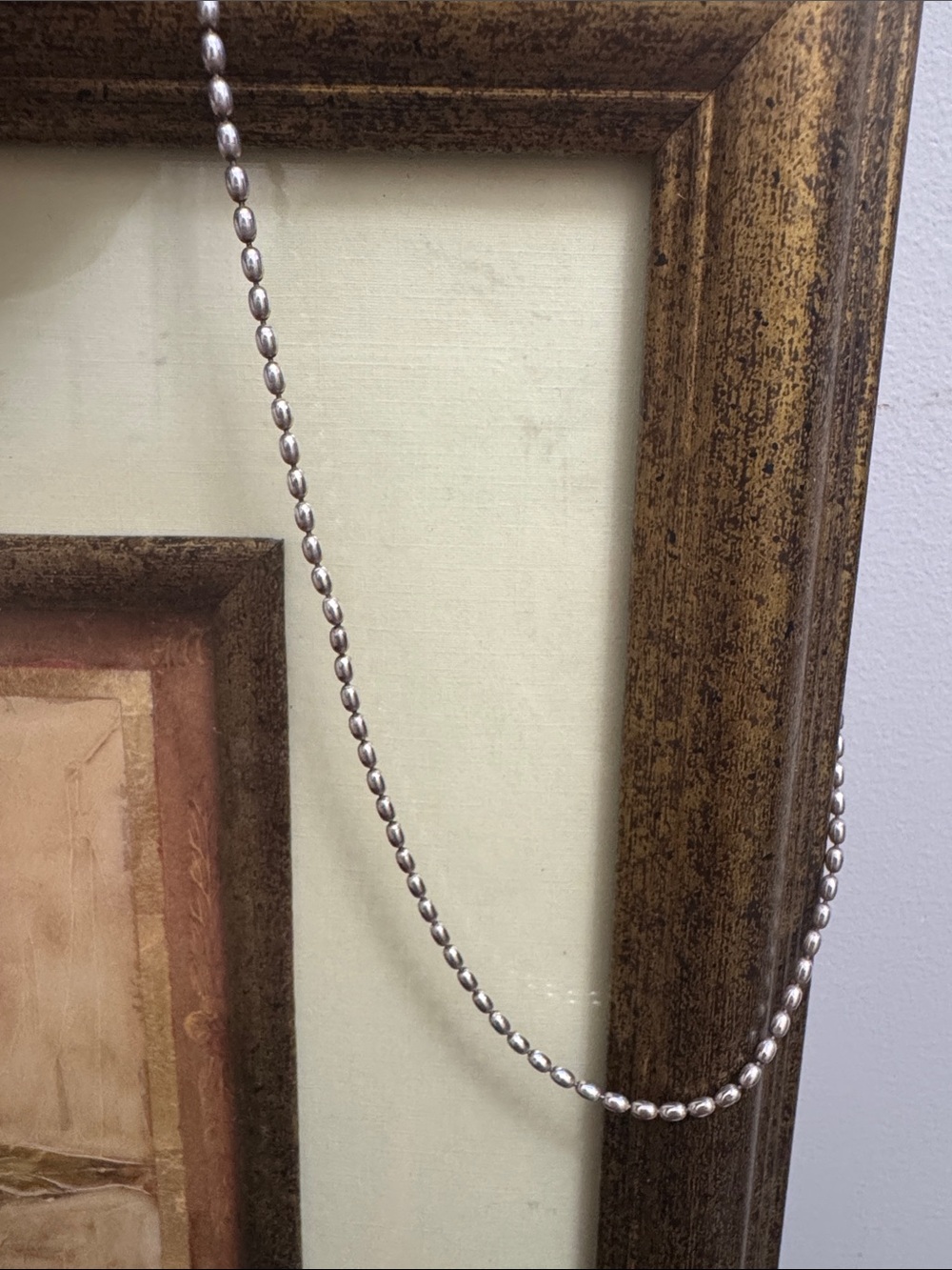 Silver Rice Beaded Necklace - Classic Silver Chain